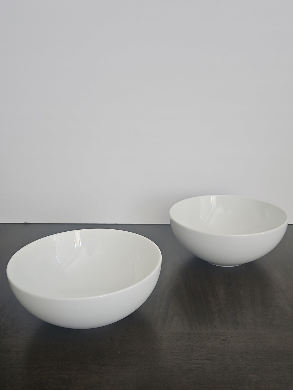 Set Of 2 Crate&Barrel White Ceramic Bowls